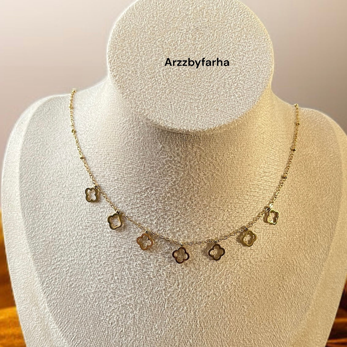 Clover Necklace Studs Combo Set