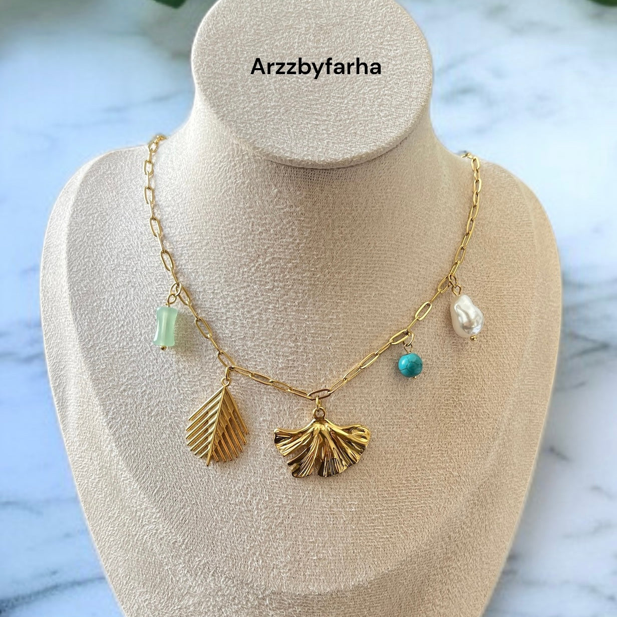 Hibiscus Charms Chain Necklace