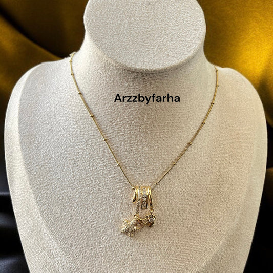 Star Baby Foot Pendant Necklace