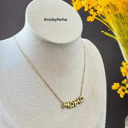 Gold Mama Pendant Necklace