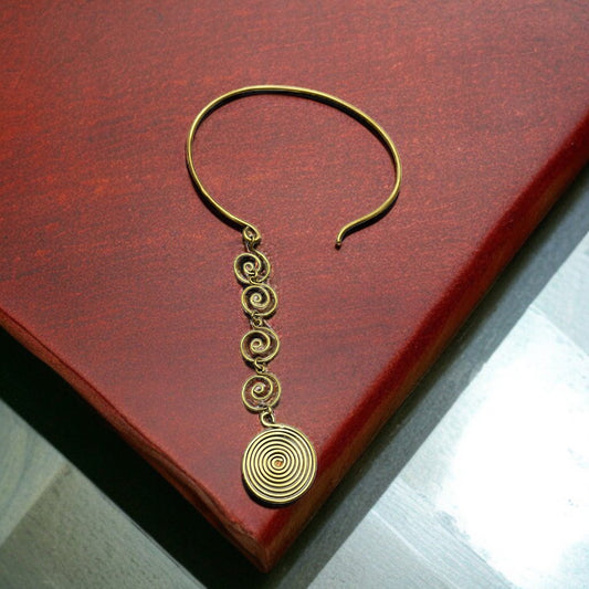 Gold Brass Hasli Necklace