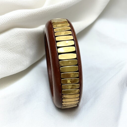 Wooden Brass Work Bangle