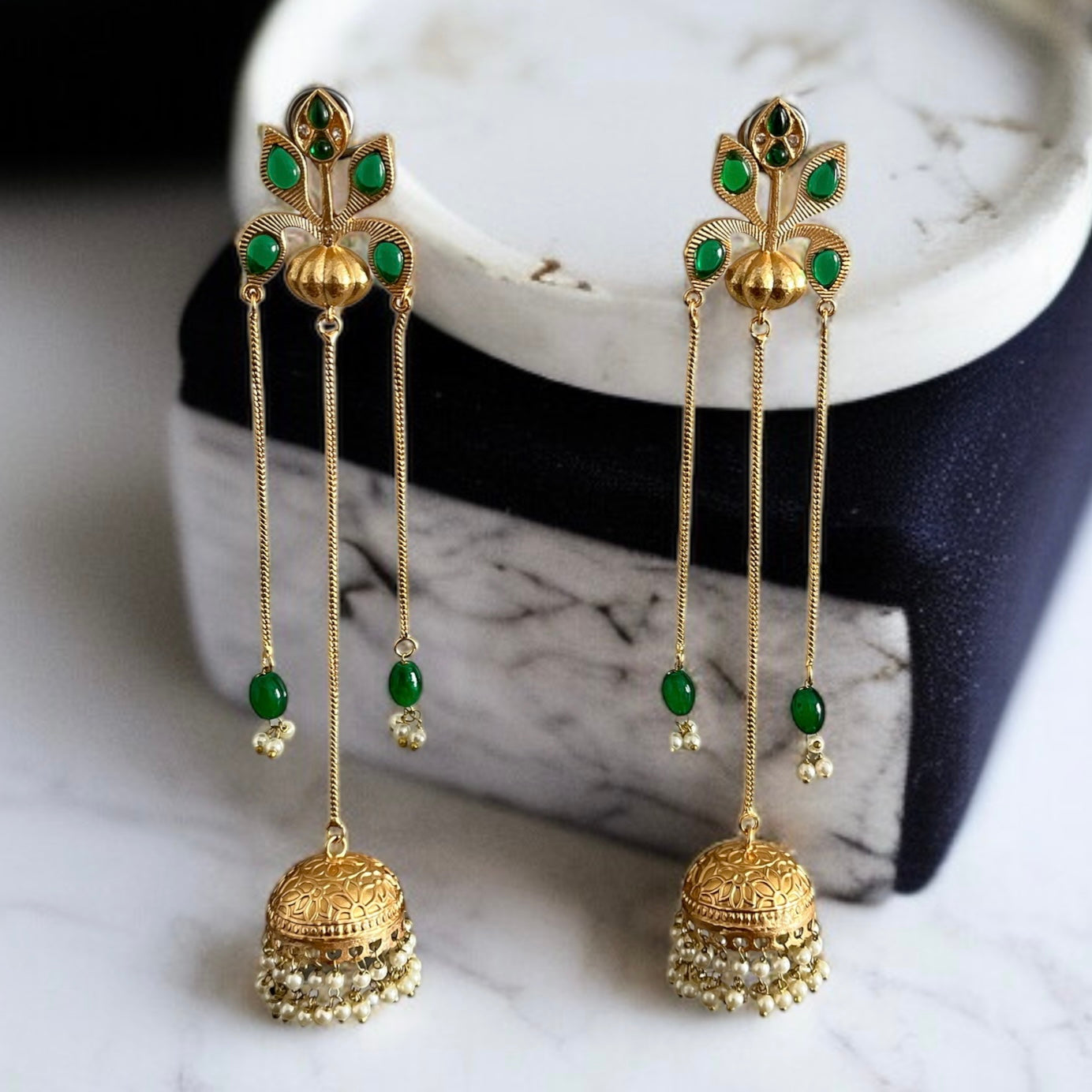 Charu Kashmiri Brass Earrings