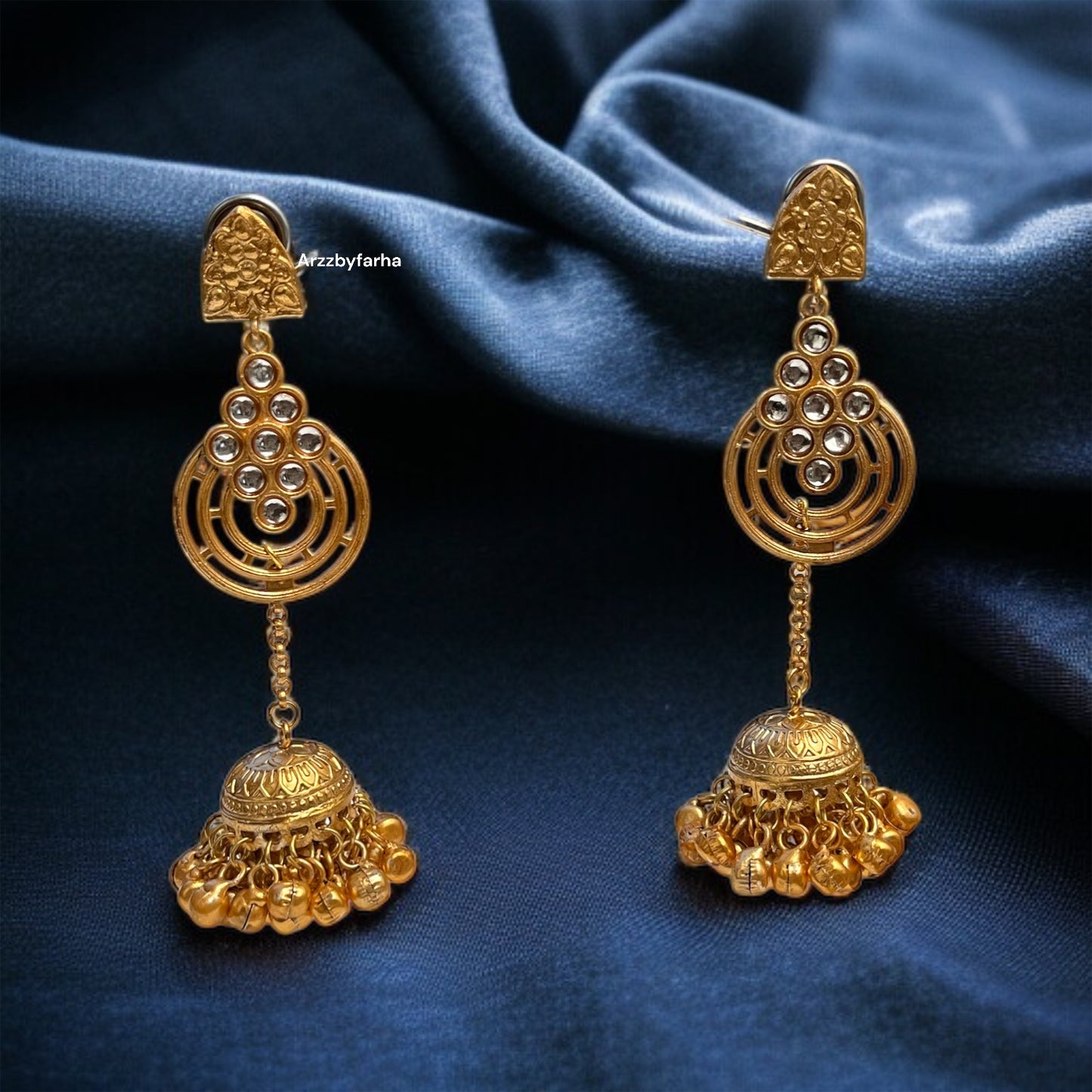 Brass Ghungroo Jhumkas Earing