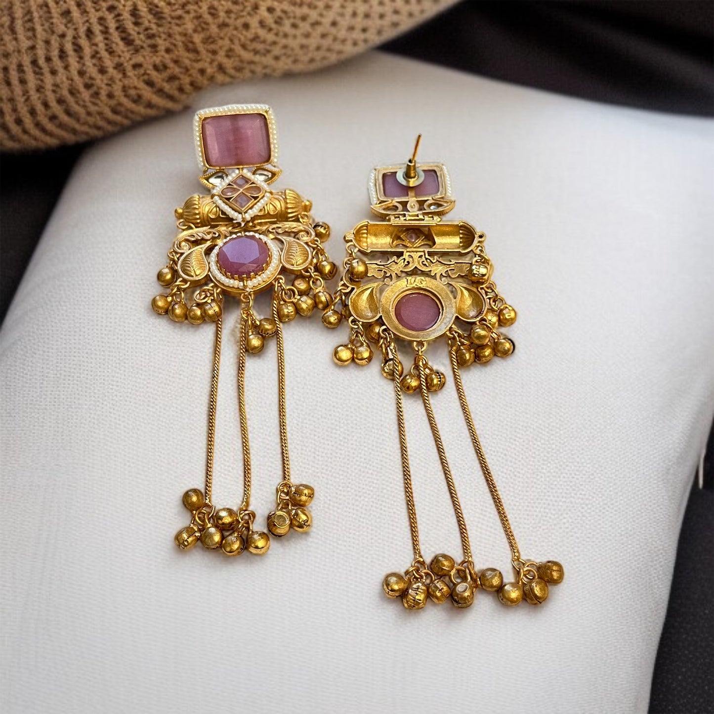 Designer Brass Ghungroo Earrings