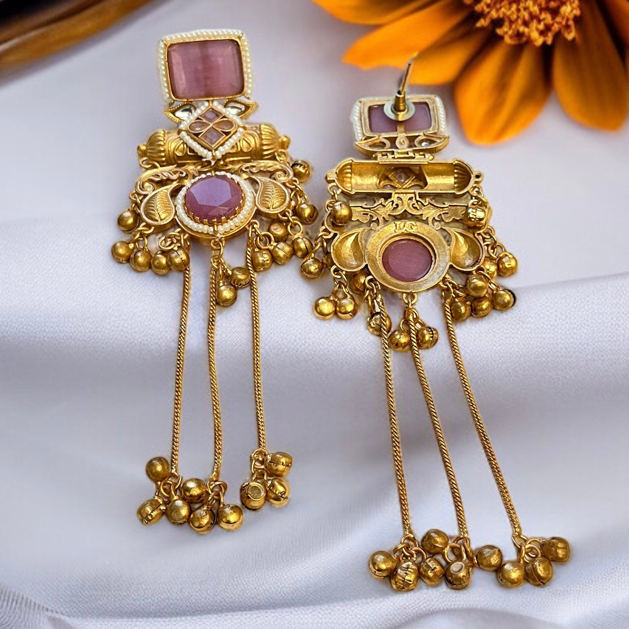 Designer Brass Ghungroo Earrings