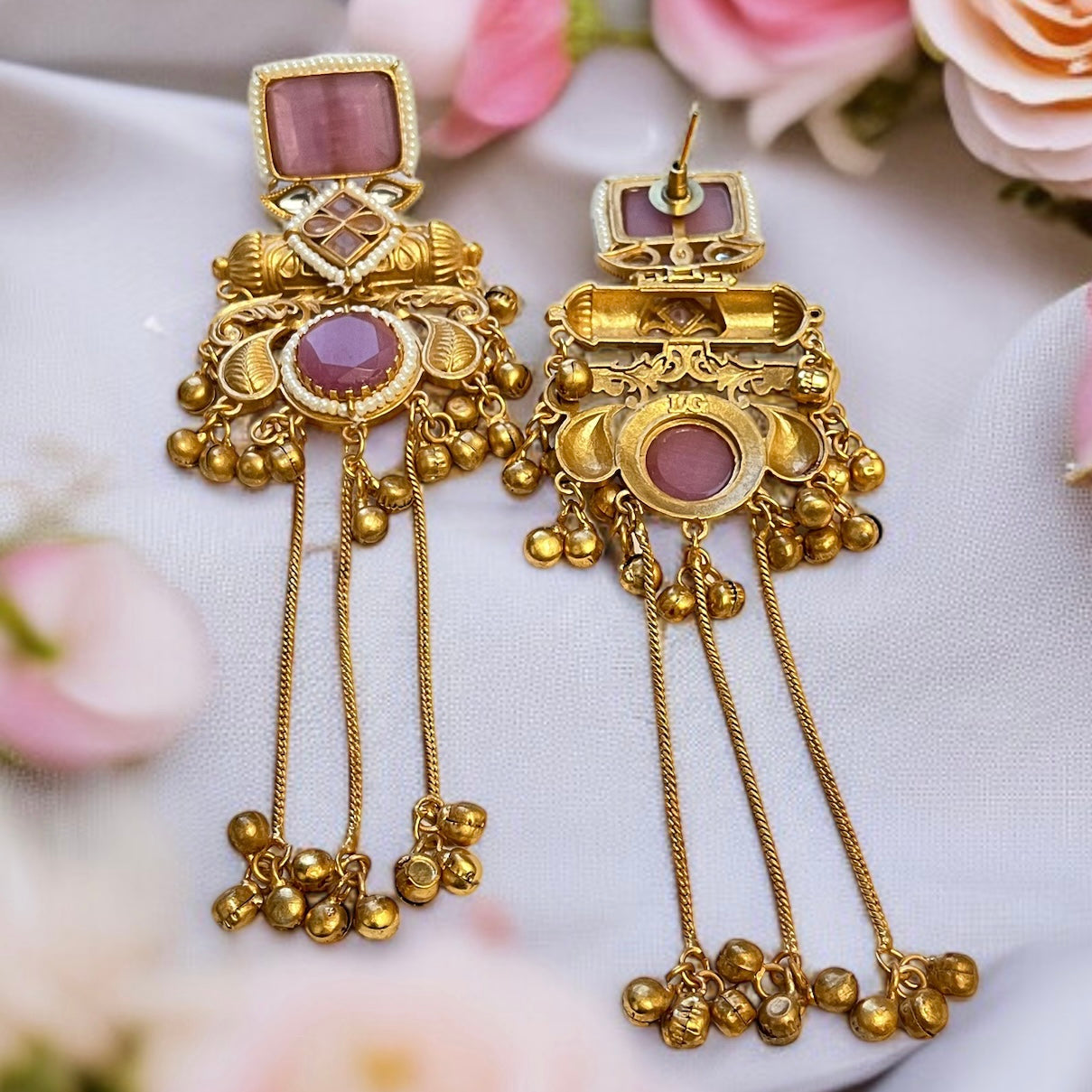 Designer Brass Ghungroo Earrings