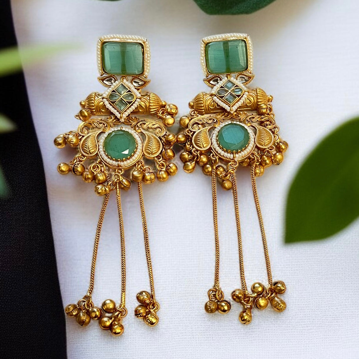 Designer Brass Ghungroo Earrings