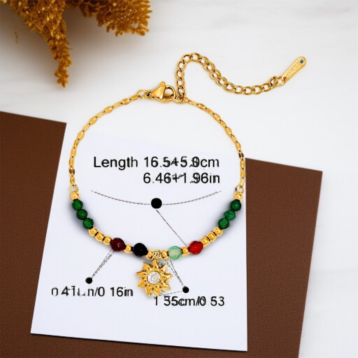 Green Beads Chain Bracelet