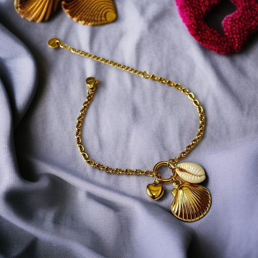 Cowrie Shell Chain Bracelet