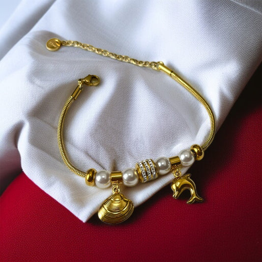 Shell Fish Chain Bracelet