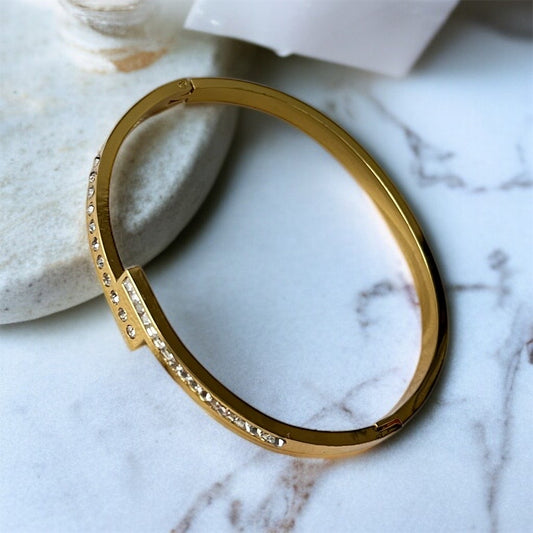 AD Studded Cuff Bracelet