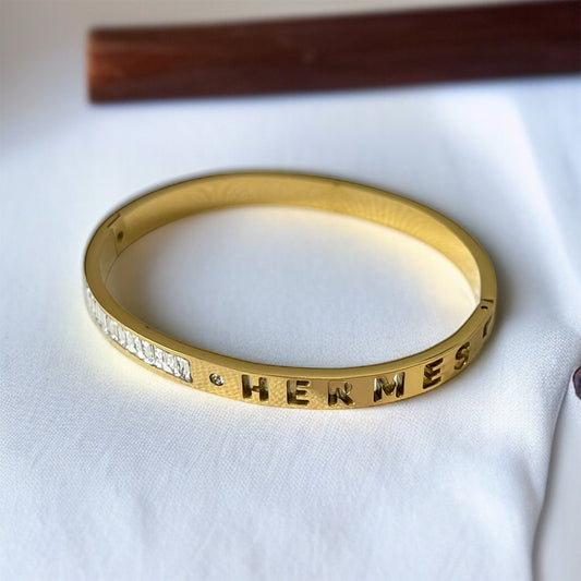 Brand Inspired AD Studded Bracelet