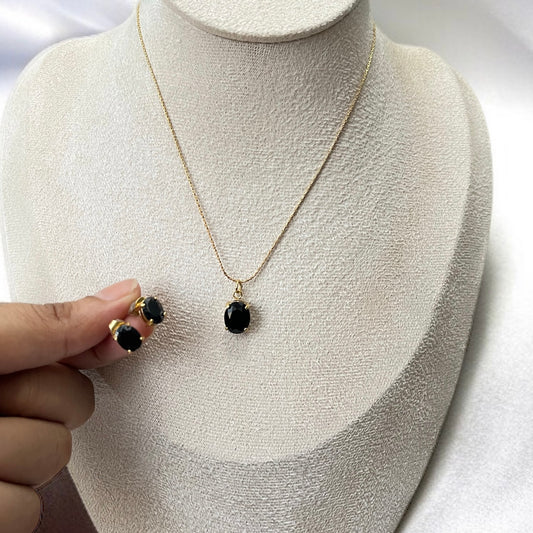 Pendant Studs Necklace Combo Set