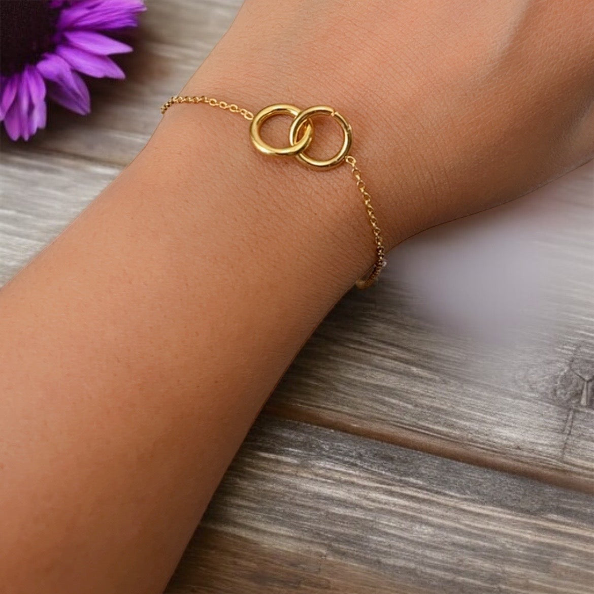 Ring Pendant Studs & Bracelet Combo Set
