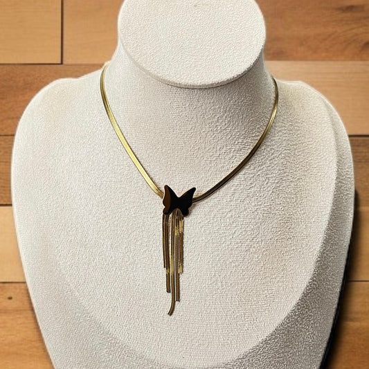 Butterfly Drop Necklace