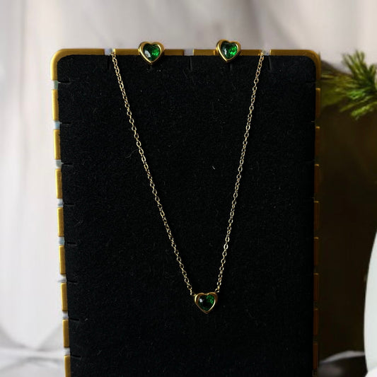 Pendant Studs Necklace Combo