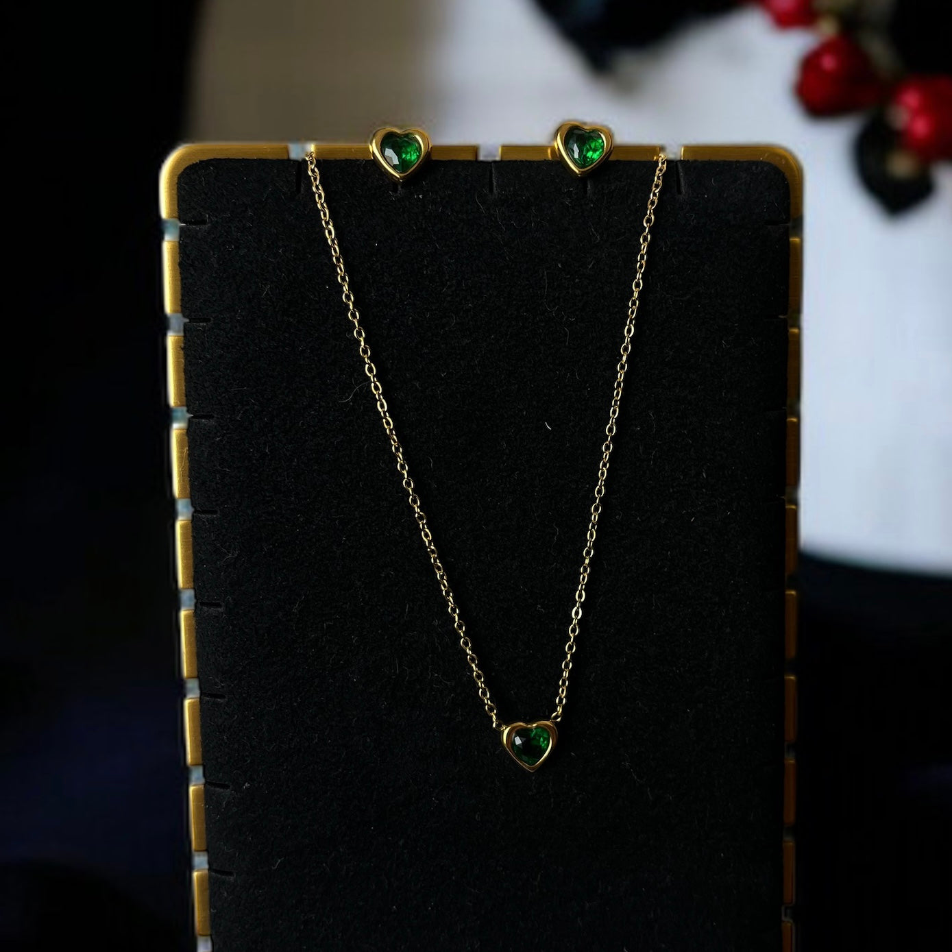 Pendant Studs Necklace Combo