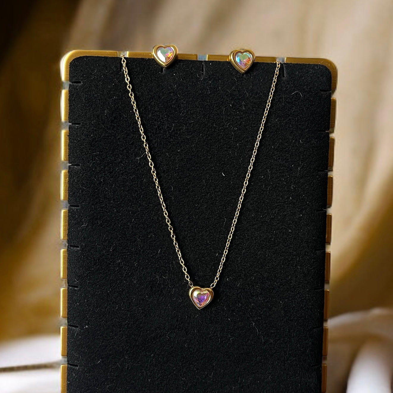 Pendant Studs Necklace Combo