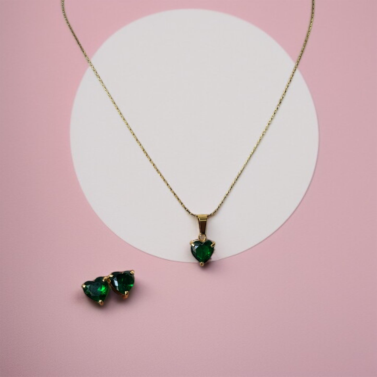 Pendant Studs Necklace Combo