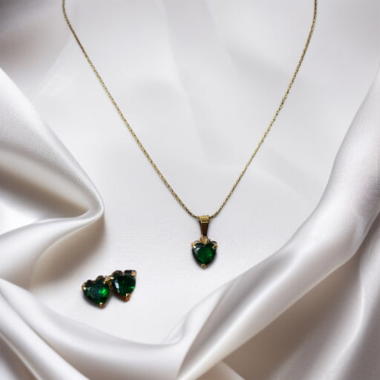 Pendant Studs Necklace Combo