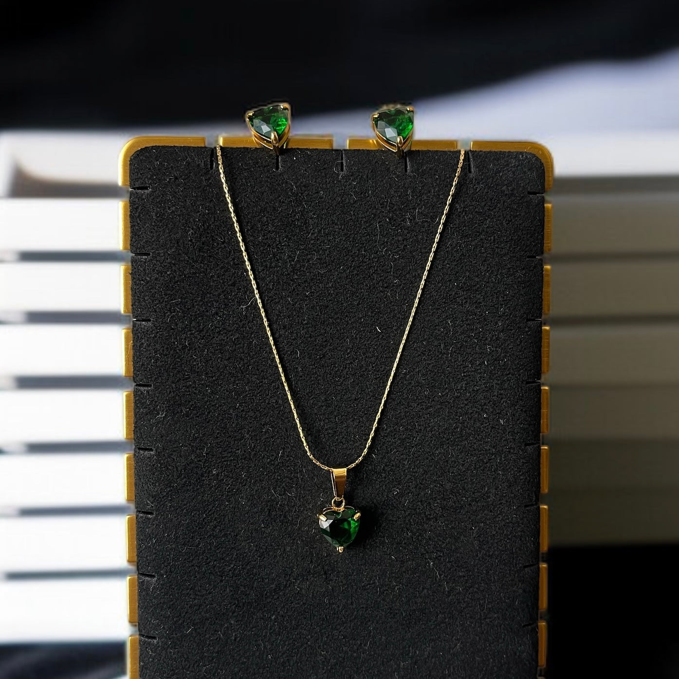 Pendant Studs Necklace Combo