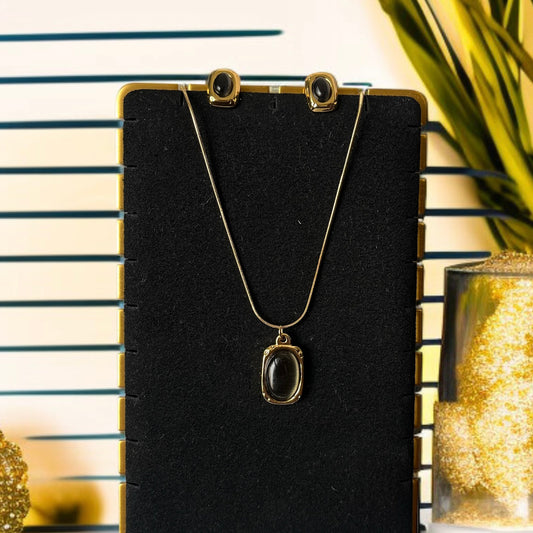 Pendant Studs Necklace Combo