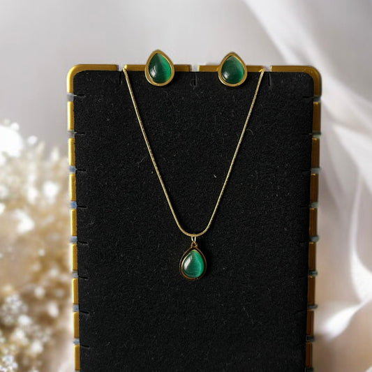 Pendant Studs Necklace Combo