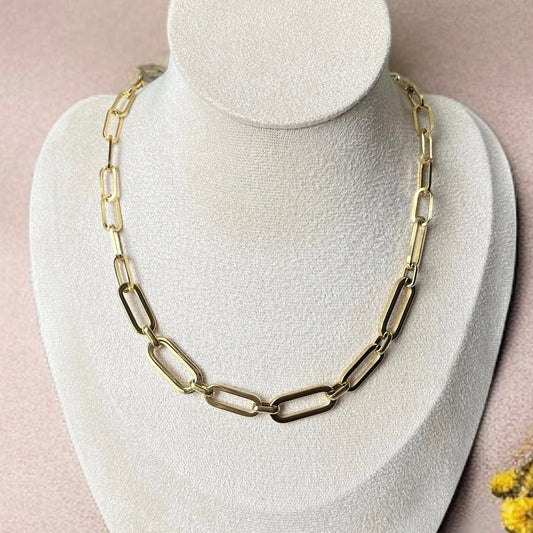 Gold Clip Chain Necklace