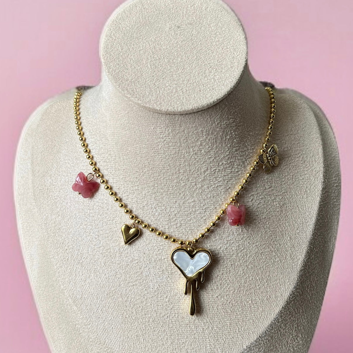 Heart Charms Chain Necklace