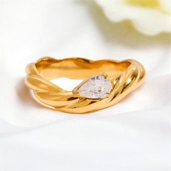 18k Gold Plated Diamond Ring