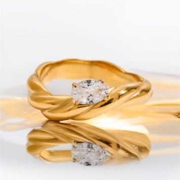 18k Gold Plated Diamond Ring