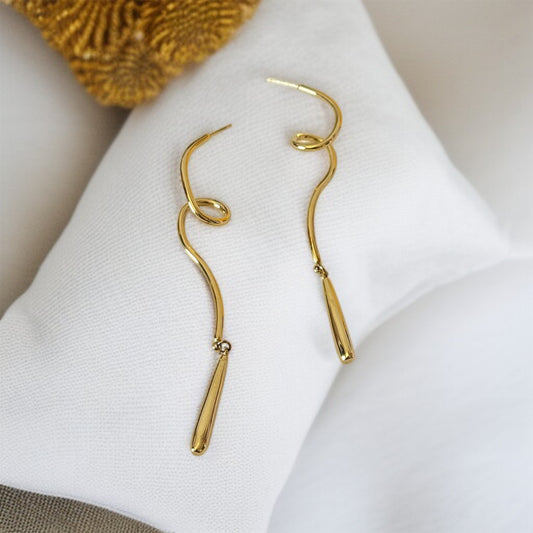 Teardrop Twisted Drop Earrings