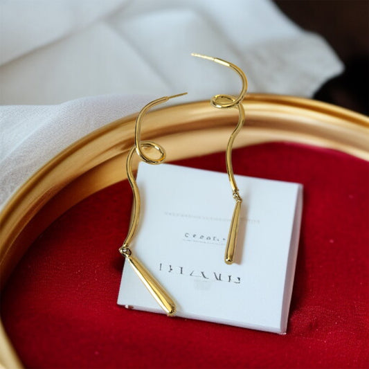 Teardrop Twisted Drop Earrings