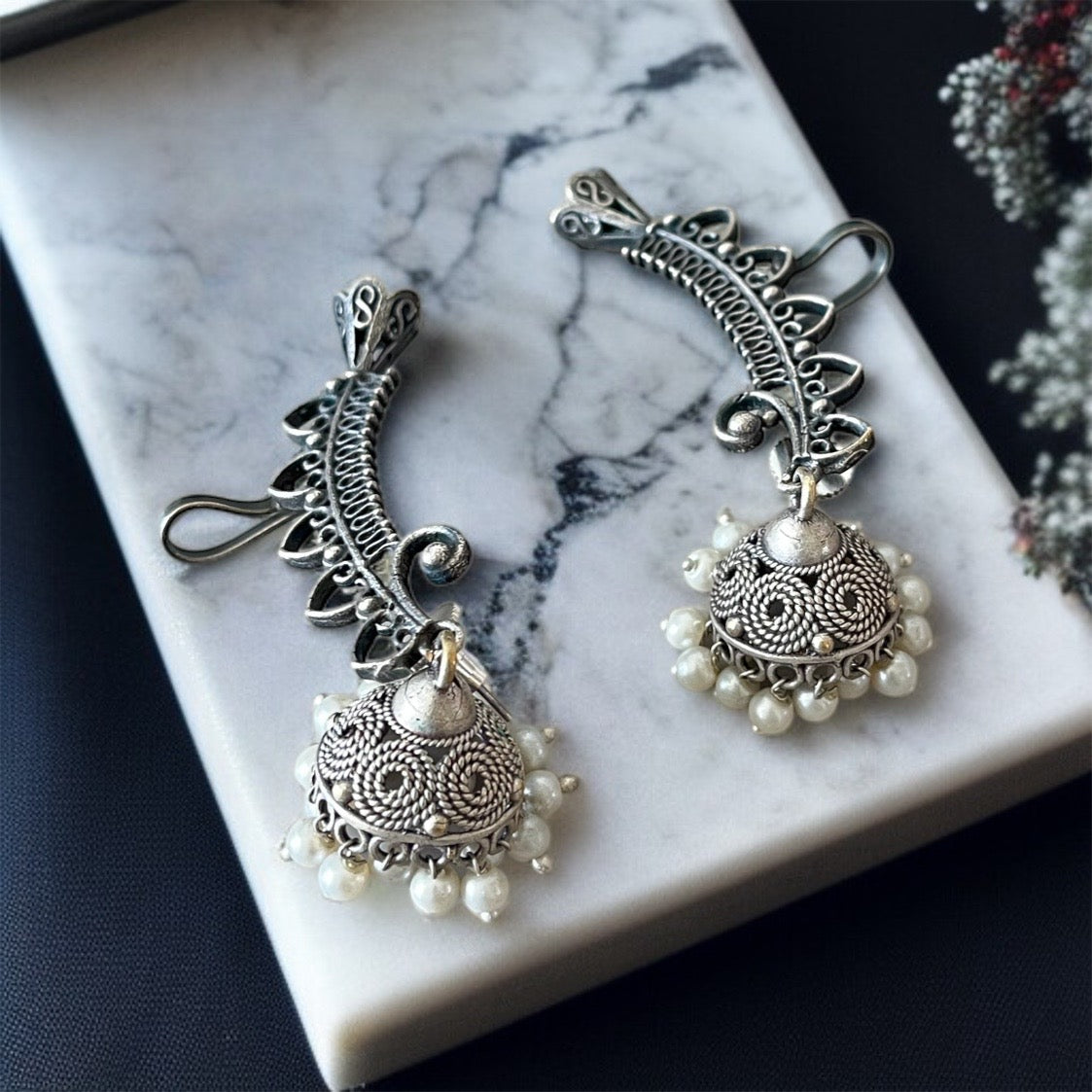 Silver Ear Cuffs Earrings