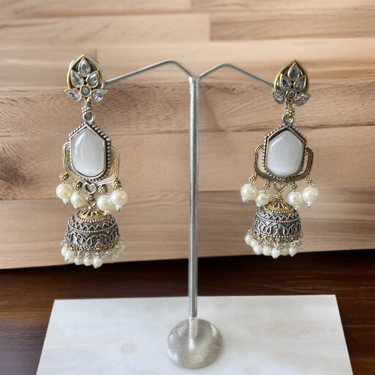Dual Tone Jhumkas Earring