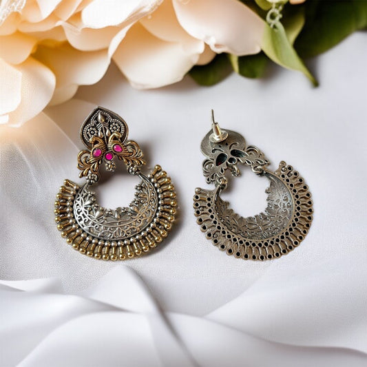 Dual Tone Chandbai Earring