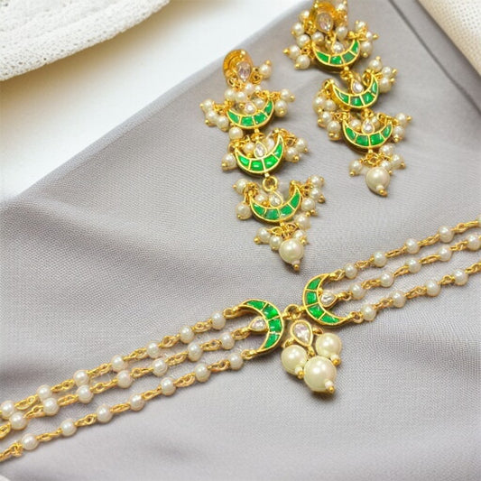 Prachi kundan Choker Pearl Necklace