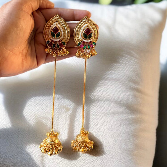 Brass Ghungroo Kashmiri Earrings