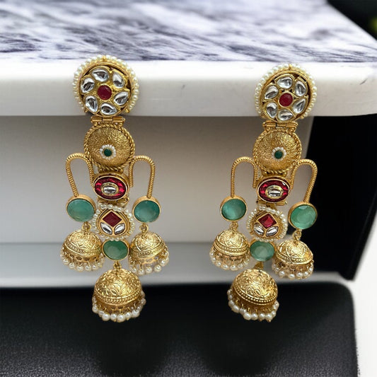 Designer Stone Jhumkas Earring