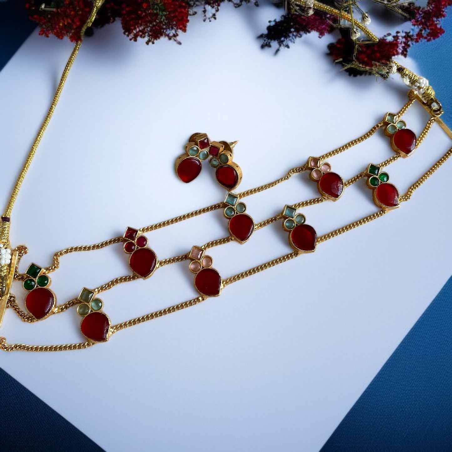 Chain Choker Necklace Set