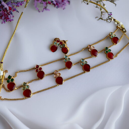 Chain Choker Necklace Set