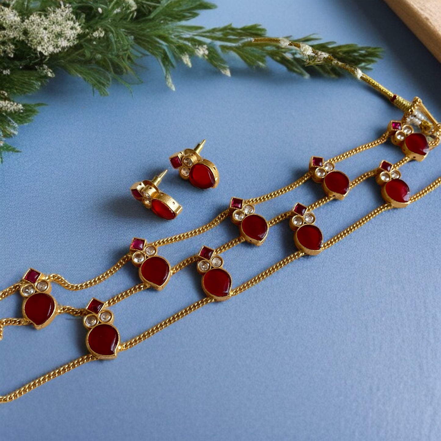 Chain Choker Necklace Set