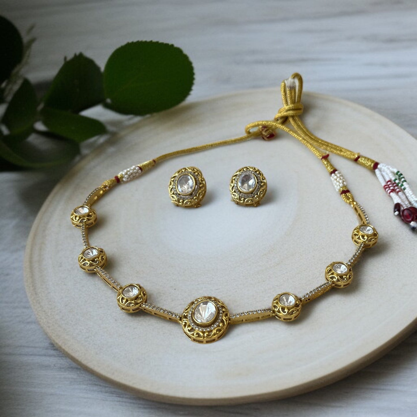 Sleek Moissanite Necklace Set