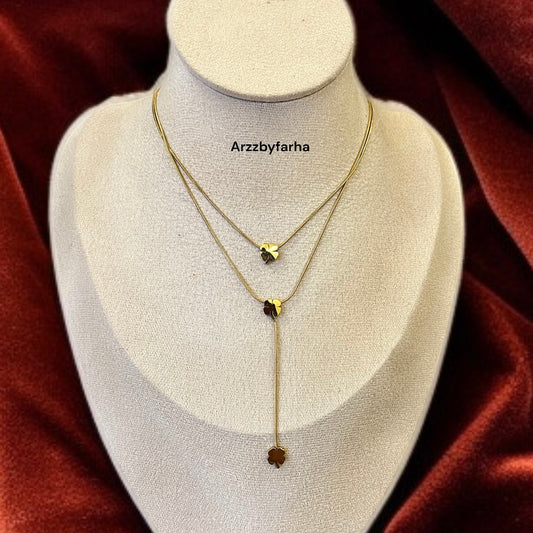 Clover Layered Chain Necklace