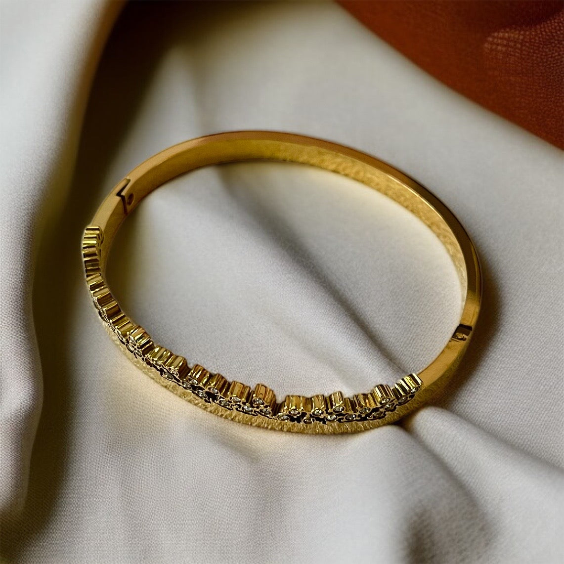 AD Studded Cuff Bracelet