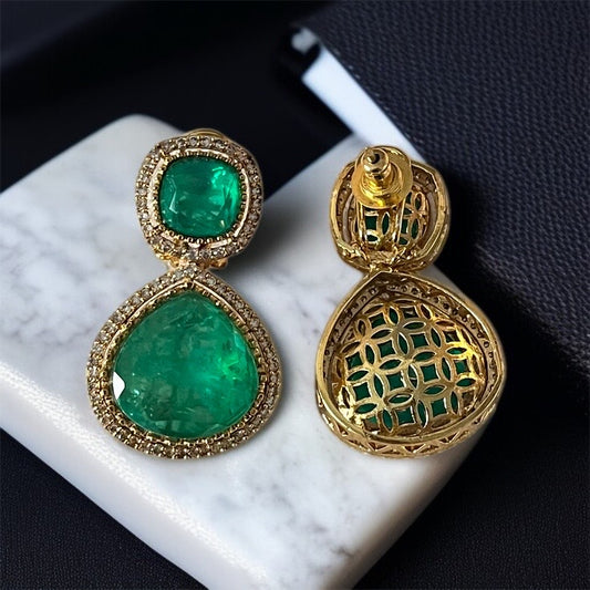 Doublet Stone Drop Earrings