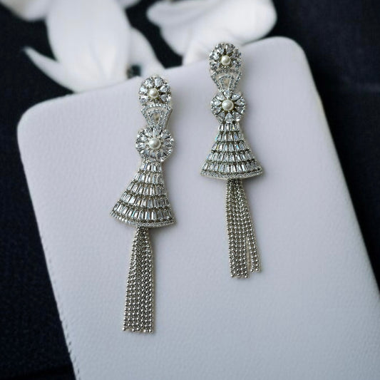 AD Studded Drop Earrings