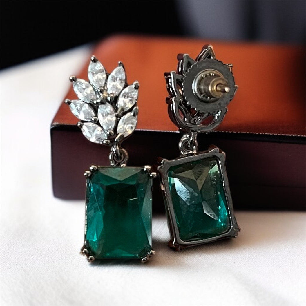 Rama Green Stone Drop Earrings