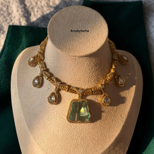 Mint Choker Necklace Set